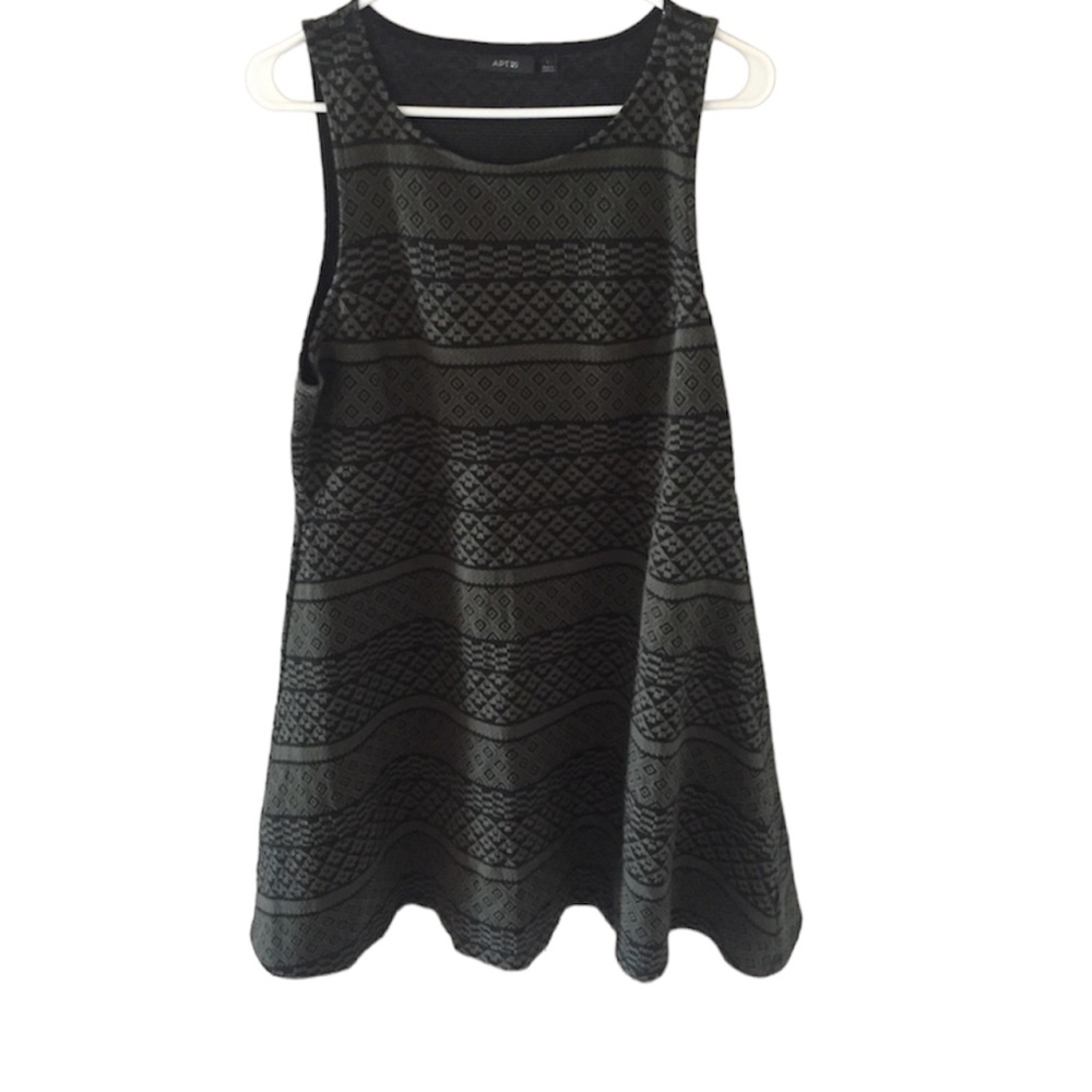 Black & olive green skater dress